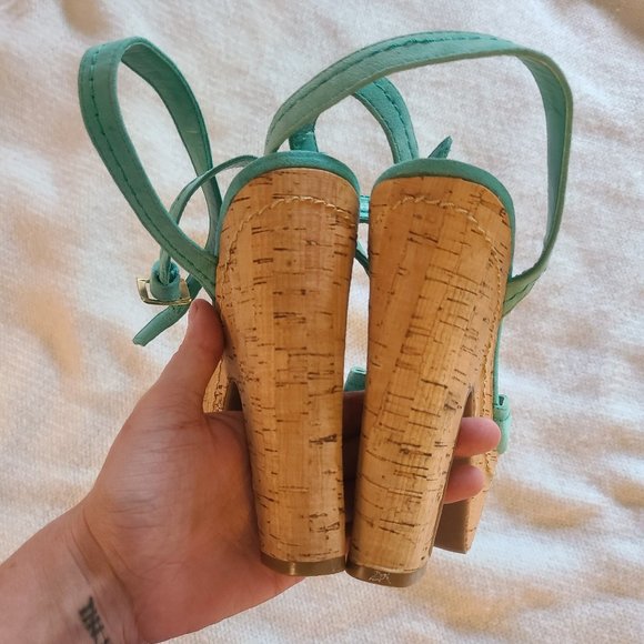 Steve Madden Turqoise Suede Wedge - Picture 3 of 4